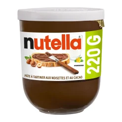 Pot de Nutella pâte à tartiner cacao noisettes 220 g