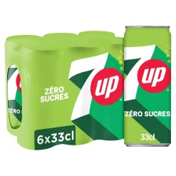 Bouteille de Soda sans sucres 7UP Citron Vert
