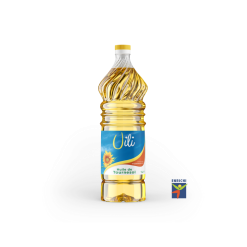 Bouteille d’huile de tournesol friture UILI 1 litre transparente