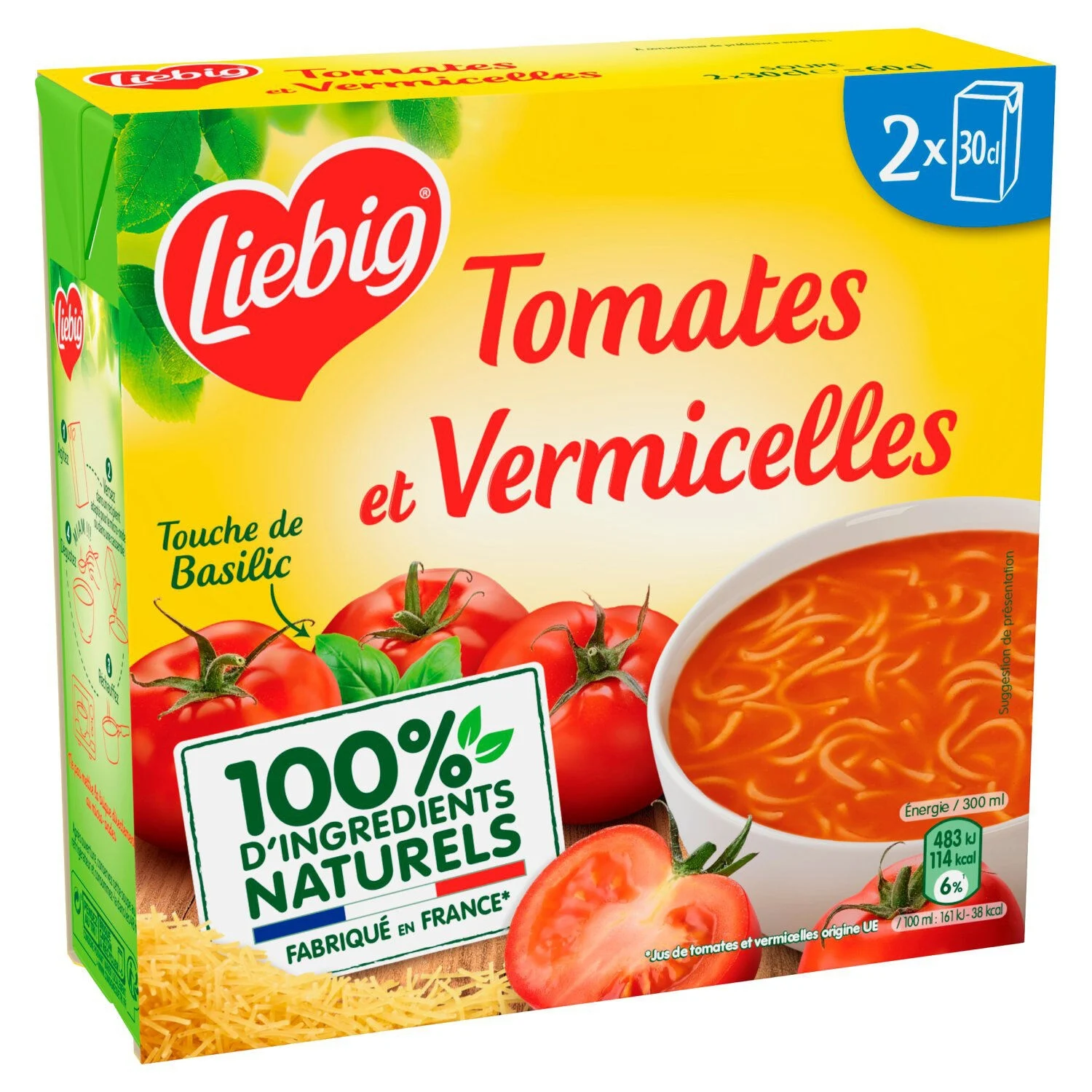 Soupe tomate Liebig 30cl – Saveur Méditerranéenne en brique