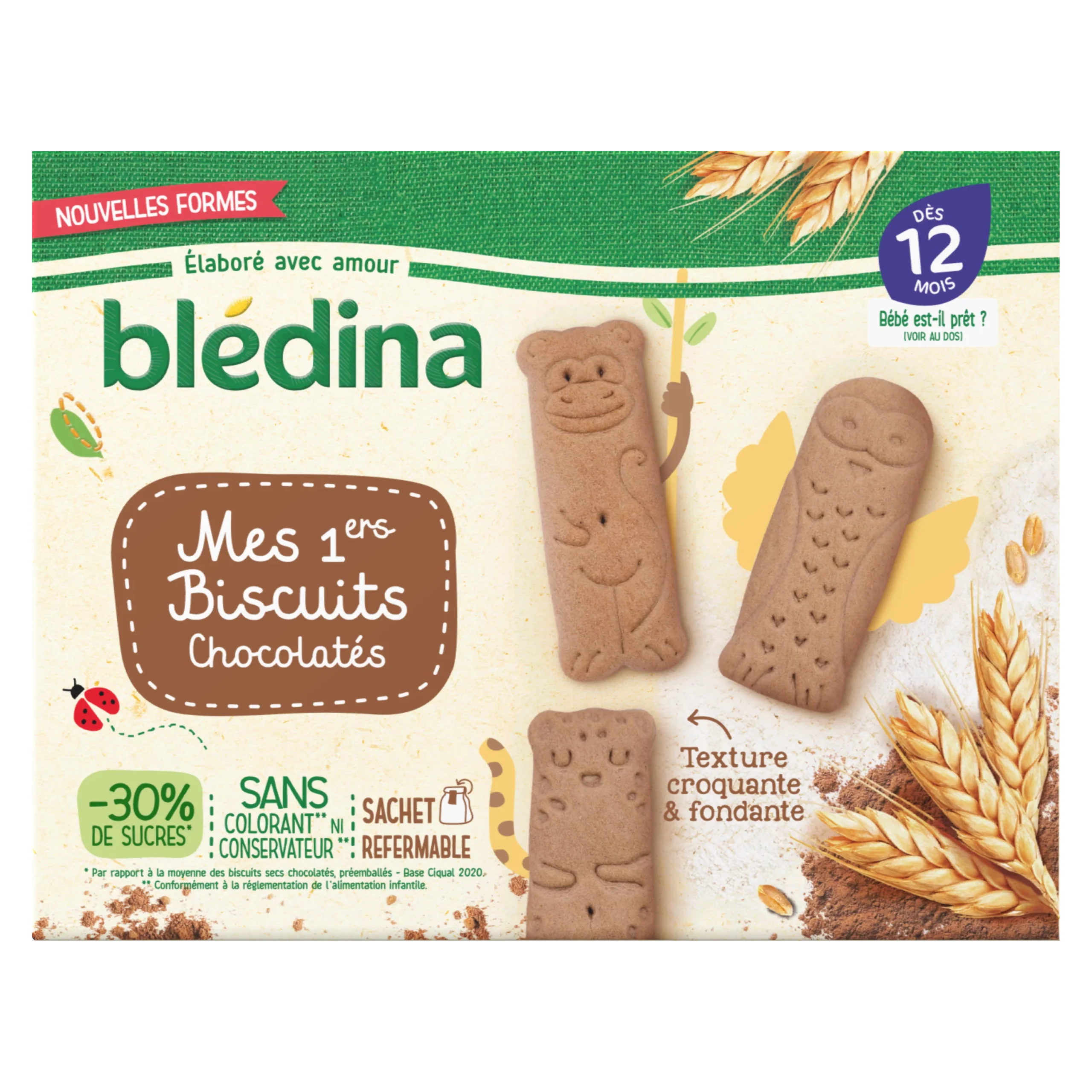 Biscuits bébé chocolatés dès 12 mois – BLEDINA Mes 1ers