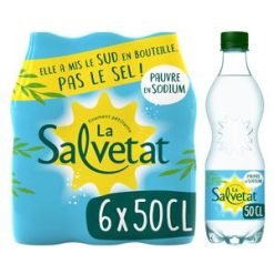 Pack 6x50cl eau LA SALVETAT pétillante naturelle – bouteilles en plastique recyclé