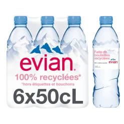 Pack de 6 bouteilles de 50cl d’Hépar eau minérale naturelle – Source riche en magnésium