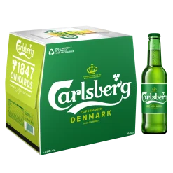 Pack de 12 bouteilles de 33cl de bière blonde Carlsberg 5°