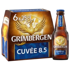 Bouteille de bière belge Grimbergen 8
