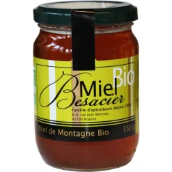 Pot de Miel Montagne Bio 350g pur et naturel