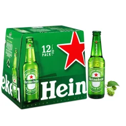 Pack de 12 bouteilles de bière blonde Heineken 33cl