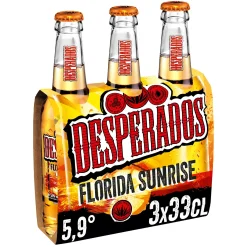 Pack de 3 bouteilles de Bière Desperados Tequila Orange Grenadine 5