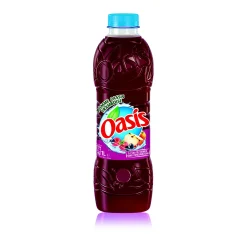 Bouteille de 1L de boisson fruitée OASIS Pomme Cassis Framboise – sans bulles et riche en goût