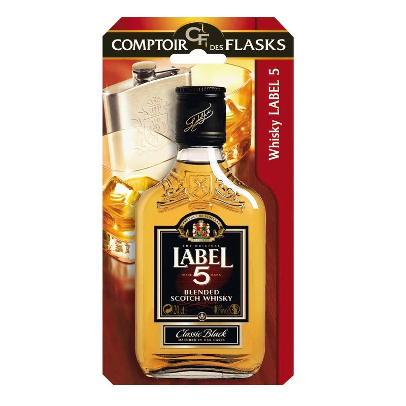 Whisky Scotch Classic Black – Élégance et intensité d’un scotch au caractère affirmé Bouteille de Whisky Scotch Classic Black au goût riche et raffiné