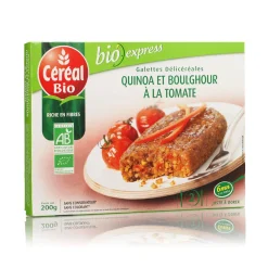 Galette quinoa et boulghour à la tomate Bio CEREAL – galette végétarienne 200g riche en céréales