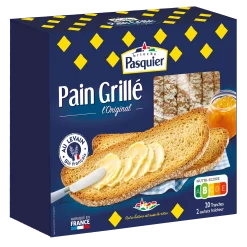Pain grillé 415g PASQUIER – tranches croustillantes pour le petit-déjeuner