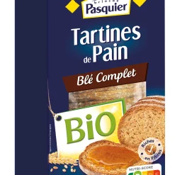 tartines pain complet bio Pasquier 240g – pain croustillant et bio