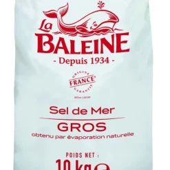 Sel de mer gros La Baleine 10kg – sel marin naturel pour la cuisine