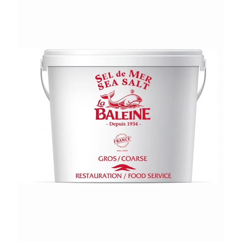 Sel de mer gros La Baleine 5kg – sel marin naturel pour usage culinaire