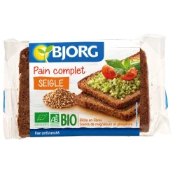 Pain complet seigle bio 500g – Bjorg