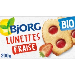 Lunette à la fraise bio Bjorg – Gâteau léger aux fraises biologiques 200g