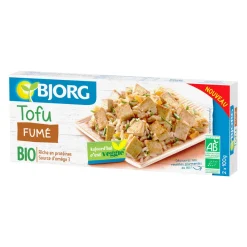 Tofu fumé céréales bio BJORG 2x100g – tofu végétal riche en protéines