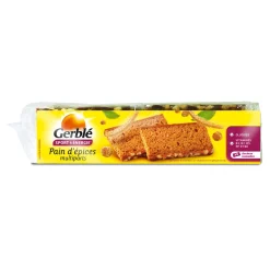 Pain d'épices Gerblé 350g moelleux – tranché et prêt à déguster