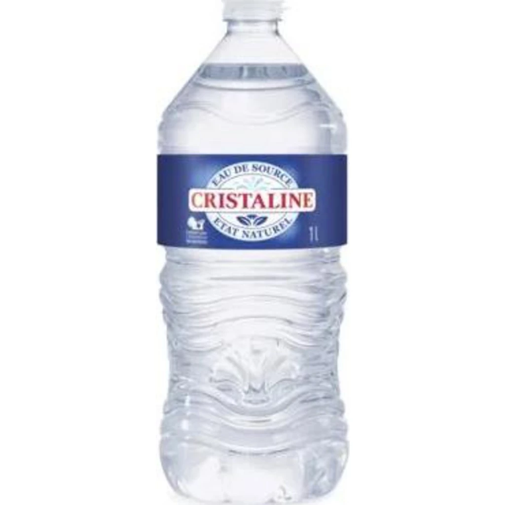 Bouteille d’eau Cristaline 1 litre en format PET