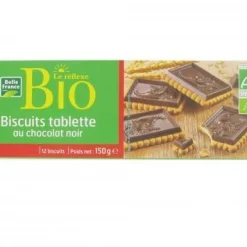 Biscuits chocolat noir bio Belle France Le Réflexe en sachet de 150g