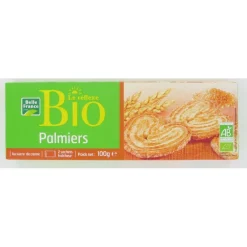 Palmier feuilleté bio 100g – Biscuit croustillant Le Réflexe Bio de Belle France