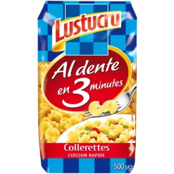 Pâtes Collerettes Lustucru 500g - paquet de pâtes en forme de collerette