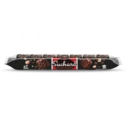 Tablettes de chocolat noir SUCHARD pack 7x35g sur fond blanc