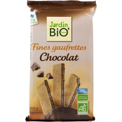 Gaufrettes chocolat bio JARDIN emballage pause gourmande saine