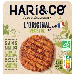 Steak végétal bio 170g – alternative saine et savoureuse à la viande