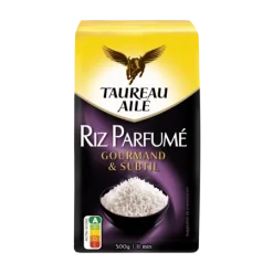 Sachet de 500g de riz parfumé Taureau Ailé – riz long grain au goût subtil