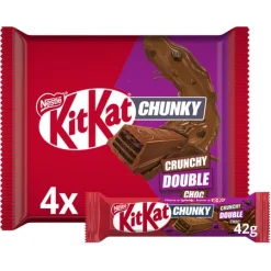 Barre chocolatée Kitkat Chunky Double Choc 168g – emballage rouge et noir