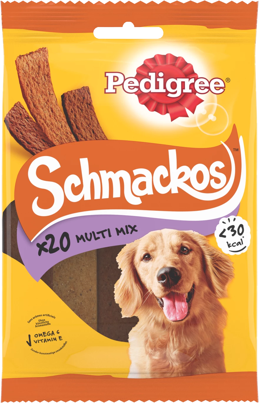 Récompense pour chien Schmackos Pedigree X20 – friandises savoureuses à mâcher