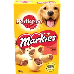 Biscuits Markies PEDIGREE 500 g – friandises fourrées à la viande pour chien