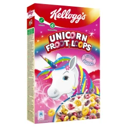 Céréales Unicorn Froot Loops 375g de KELLOGG'S au goût arc-en-ciel