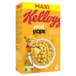 Boîte de céréales Miel Pops Kellogg's 500g – céréales au miel croustillantes