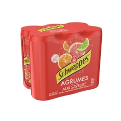 Pack de 6 canettes de 33cl de soda aux agrumes