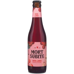 Bouteille de 33cl de bière rouge aromatisée à la cerise Mort Subite – Bière belge fruitée