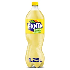 Bouteille de soda citron Fanta – boisson gazeuse au citron pétillante et rafraîchissante