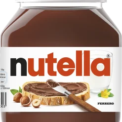Pot de Nutella 630g – pâte à tartiner chocolat noisettes sur fond blanc