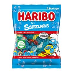 Bonbons Schtroumpfs HARIBO 300g – sachet de bonbons gélifiés colorés en forme de Schtroumpfs