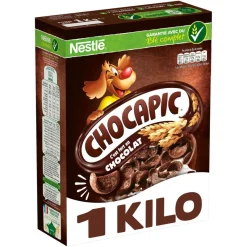 Boîte de céréales CHOCAPIC 1kg avec visuel chocolaté pour le petit déjeuner