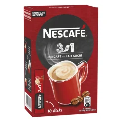 Stick Nescafé 3 en 1 – Café instantané soluble avec sucre et crème