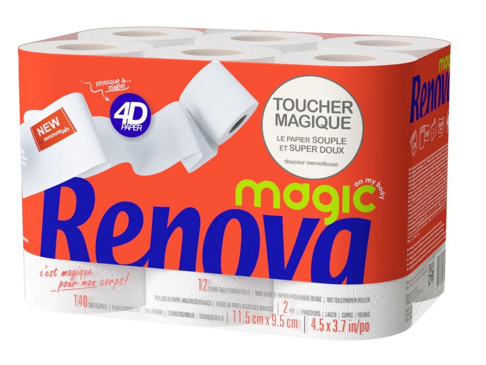 7e90ce72b2fc6a2509fd820e343d5d7ad7d1c6b5.jpeg Papier toilette 4D Magic RENOVA x12