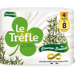 Papier toilette Le Trèfle en fibres de bambou