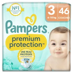 Couche taille 3 Pampers x46 – Premium Protection pour bébé