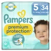 Couches Pampers Taille 5 Premium Protection – paquet de 34 couches pour bébés de 11 à 16 kg