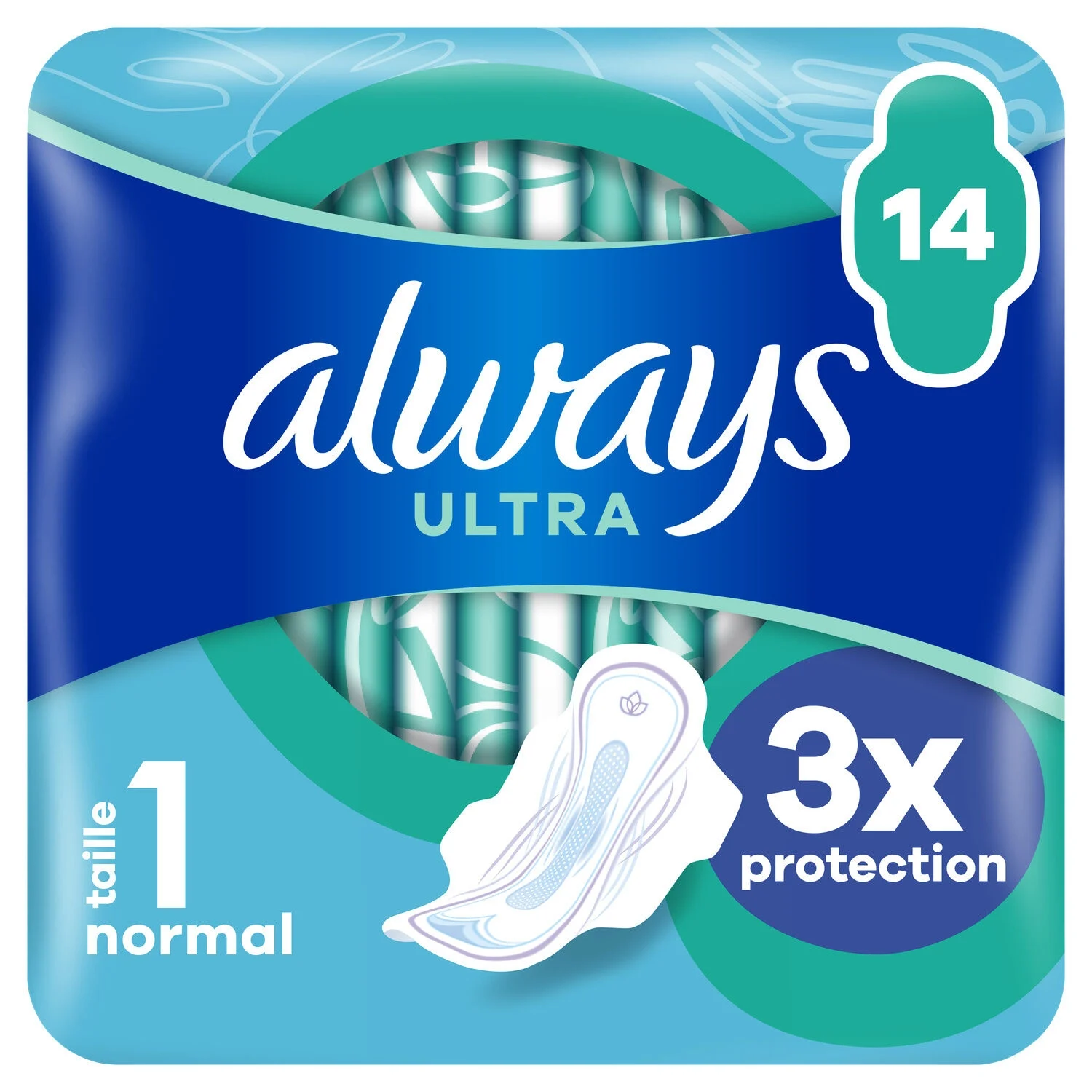 8006540822340.webp Serviettes hygiéniques taille 1 ALWAYS Normal Ultra x14
