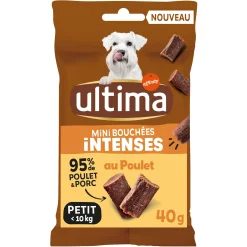 Mini-snack-pour-chien-au-poulet – friandises saines en sachet