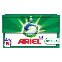Pack de 16 capsules de lessive Ariel 3en1 Original – Efficacité lavage